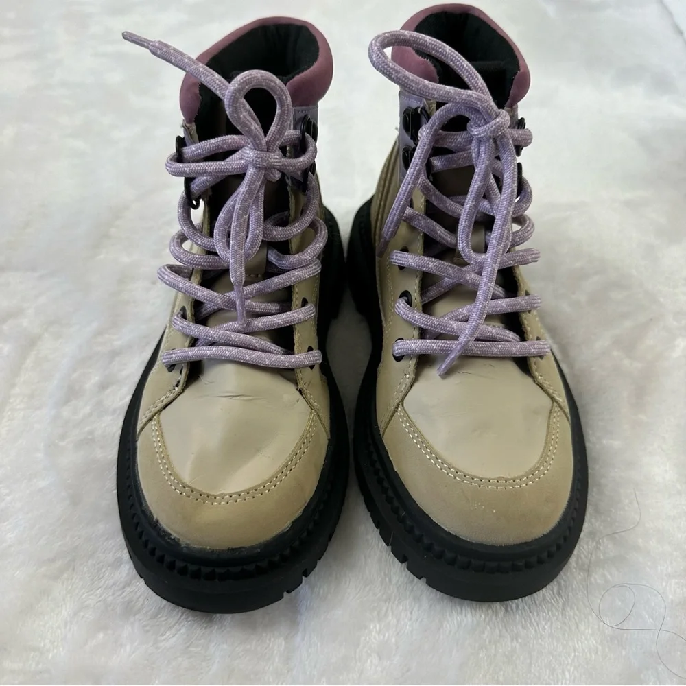 Zara Kids Size 29 Multicolor Hiking Books Beige Tan Purple Gorpcore Outdoorsy - Picture 2 of 8